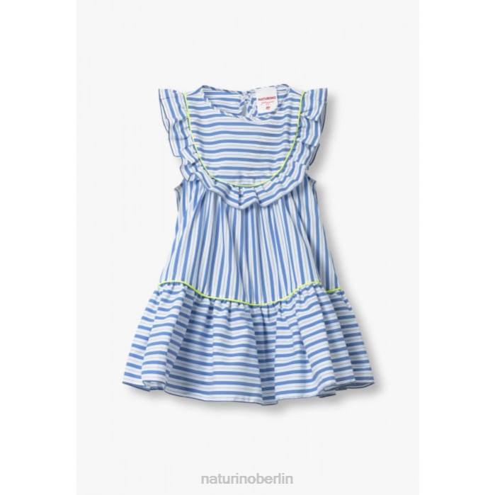 de Naturino Kinder Nerissa gestreiftes Kleid weiß/hellblau 822X617