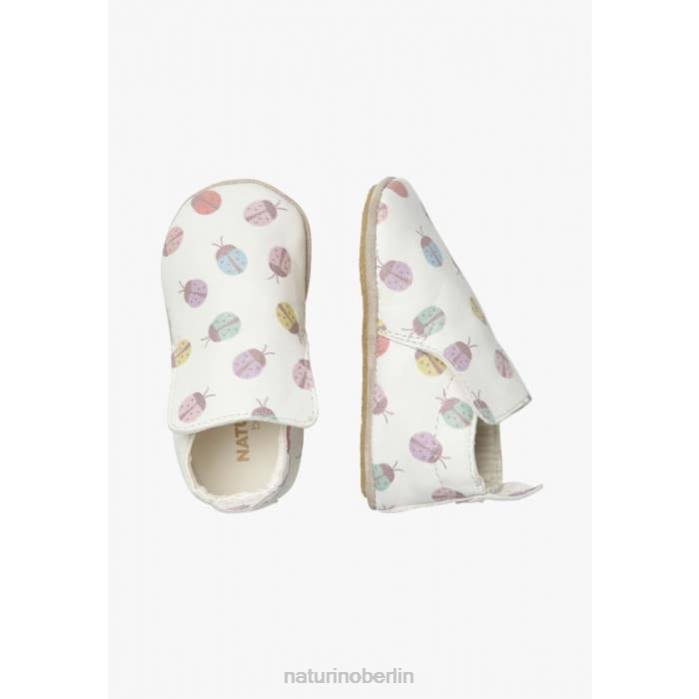 de Naturino Baby plumard Krippenschuhe mit Marienkäfer-Aufdruck Creme 822X6