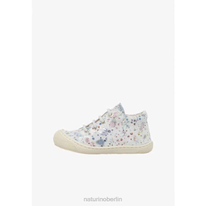 de Naturino Kinder Kokon Bedruckte Lauflernschuhe aus Wildleder Weiss 822X55