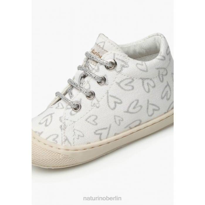 de Naturino Kinder Kokon Canvas-Schuhe für die ersten Schritte Weiss 822X146
