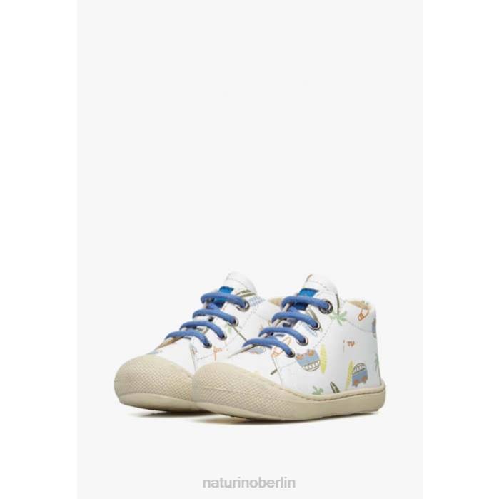 de Naturino Kinder Kokon Erste-Schritte-Schuhe aus Leder weiß Blau 822X143