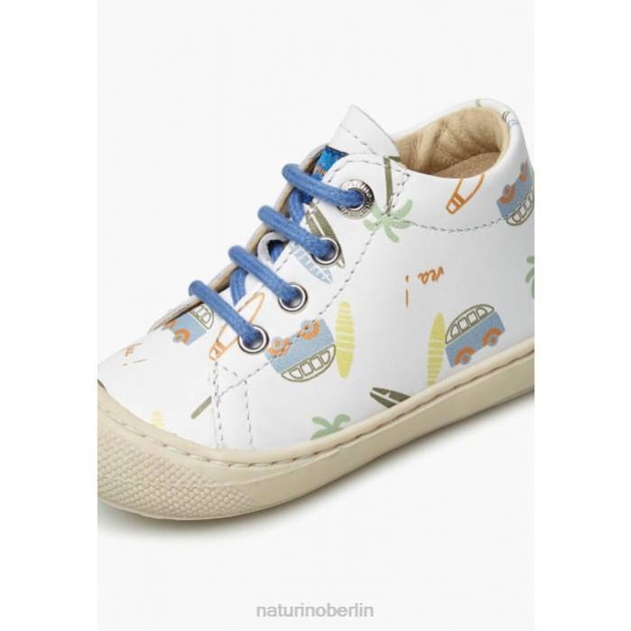 de Naturino Kinder Kokon Erste-Schritte-Schuhe aus Leder weiß Blau 822X143