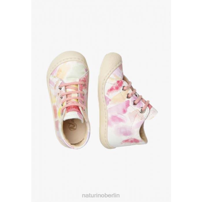 de Naturino Kinder Kokon Erste-Schritte-Schuhe aus Leder weiß-rosa 822X173