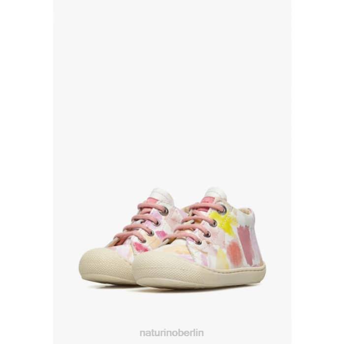 de Naturino Kinder Kokon Erste-Schritte-Schuhe aus Leder weiß-rosa 822X173