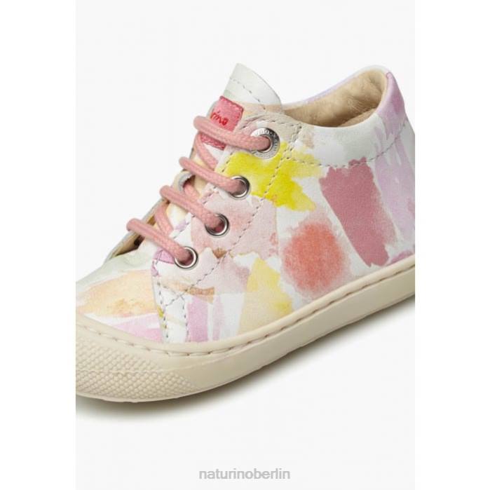 de Naturino Kinder Kokon Erste-Schritte-Schuhe aus Leder weiß-rosa 822X173