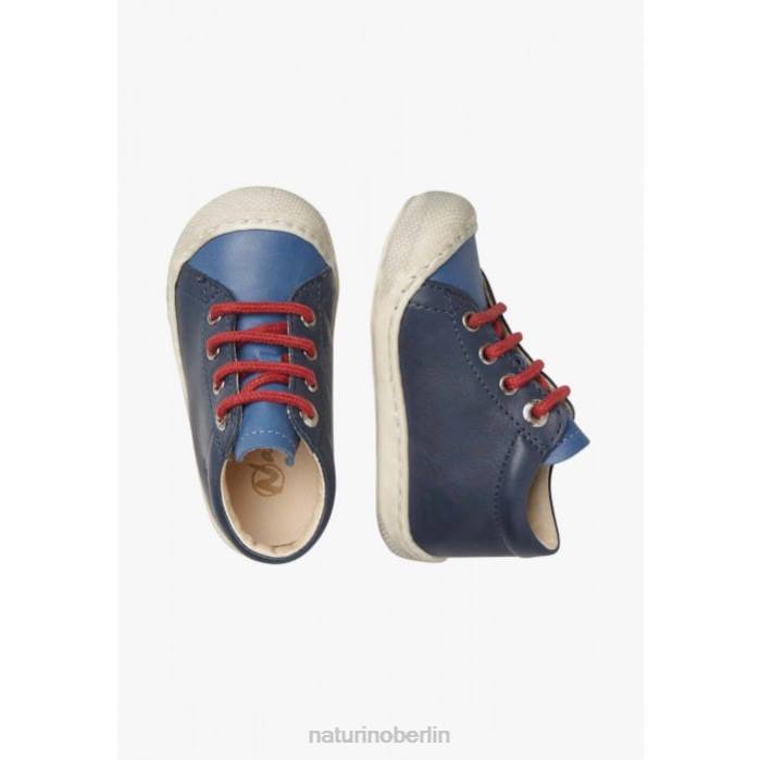 de Naturino Kinder Kokon Erste-Schritte-Schuhe aus Nappaleder marineblau-hellblau 822X178