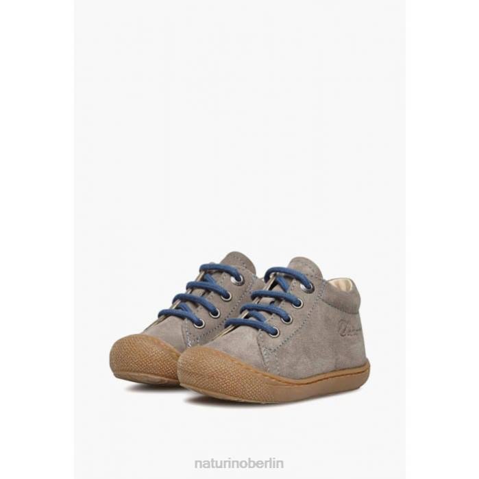 de Naturino Kinder Kokon Erste-Schritte-Schuhe aus Wildleder grau-hellblau 822X192