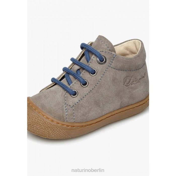 de Naturino Kinder Kokon Erste-Schritte-Schuhe aus Wildleder grau-hellblau 822X192