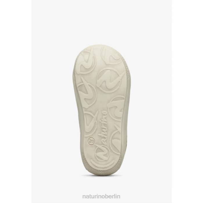 de Naturino Kinder Kokon Erste-Schritte-Schuhe aus Wildleder mit Pony-Print beige-schwarz 822X91