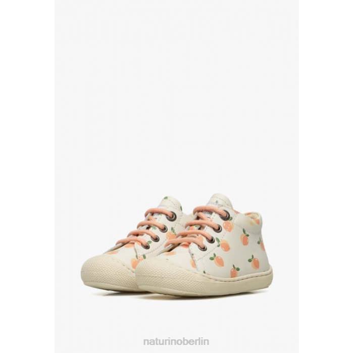 de Naturino Kinder Kokon Kleinkinderstiefeletten aus Leder mit Aprikosen-Print Creme 822X110