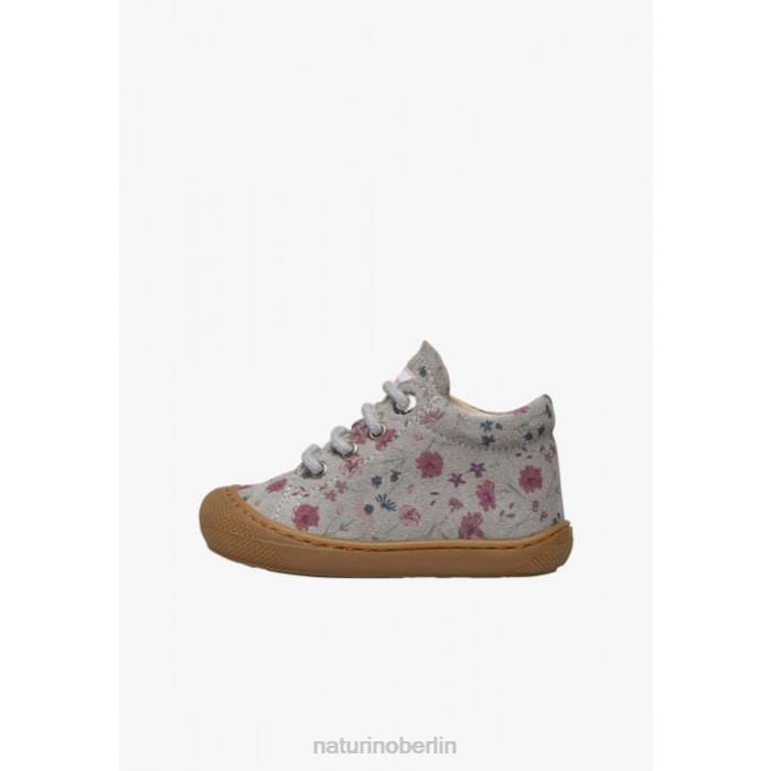 de Naturino Kinder Kokon Kleinkindschuhe aus Wildleder mit Blumenmuster grau 822X190
