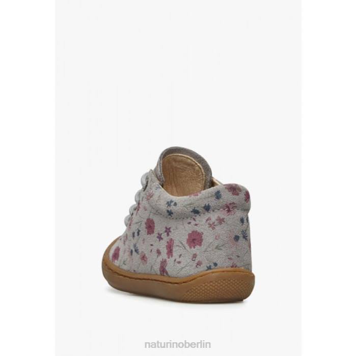 de Naturino Kinder Kokon Kleinkindschuhe aus Wildleder mit Blumenmuster grau 822X190