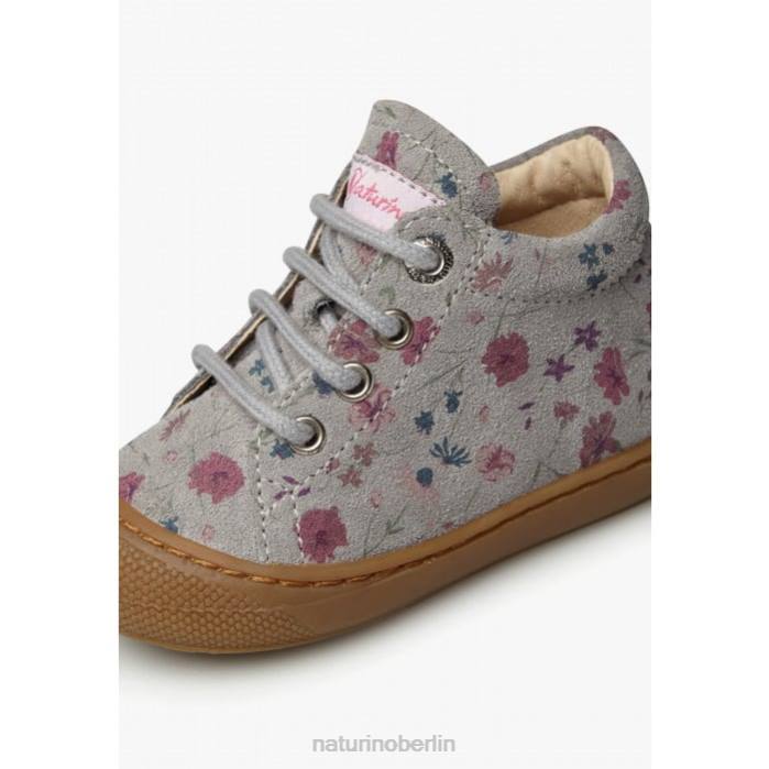 de Naturino Kinder Kokon Kleinkindschuhe aus Wildleder mit Blumenmuster grau 822X190