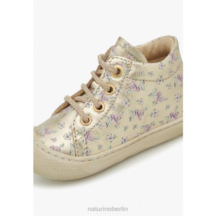 de Naturino Kinder Kokon Lauflernschuhe aus Leder mit Rosenprint Platin 822X165