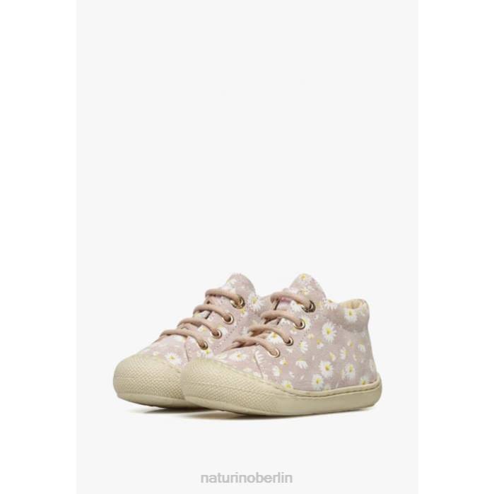 de Naturino Kinder Kokon Wildleder-Laufschuhe mit Gänseblümchen-Print Rosa 822X139