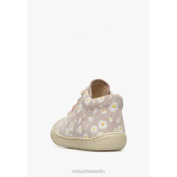 de Naturino Kinder Kokon Wildleder-Laufschuhe mit Gänseblümchen-Print Rosa 822X139