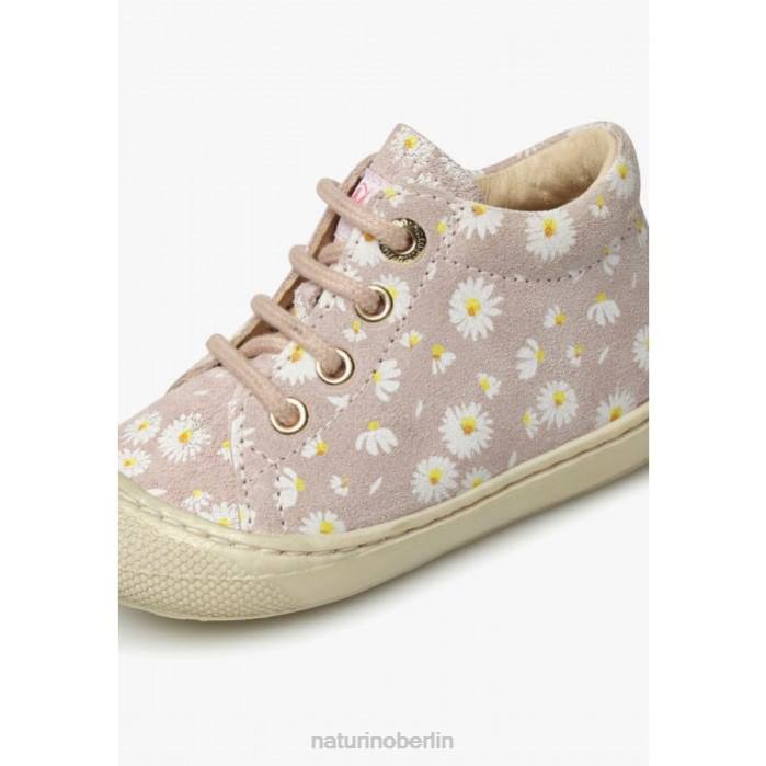 de Naturino Kinder Kokon Wildleder-Laufschuhe mit Gänseblümchen-Print Rosa 822X139