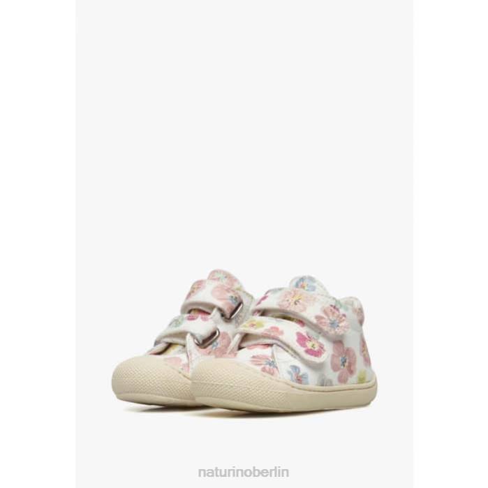de Naturino Kinder Kokon vl Erste-Schritte-Schuhe aus Stoff mit Blumendruck Weiss 822X166