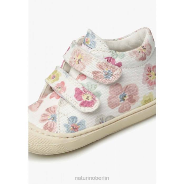de Naturino Kinder Kokon vl Erste-Schritte-Schuhe aus Stoff mit Blumendruck Weiss 822X166