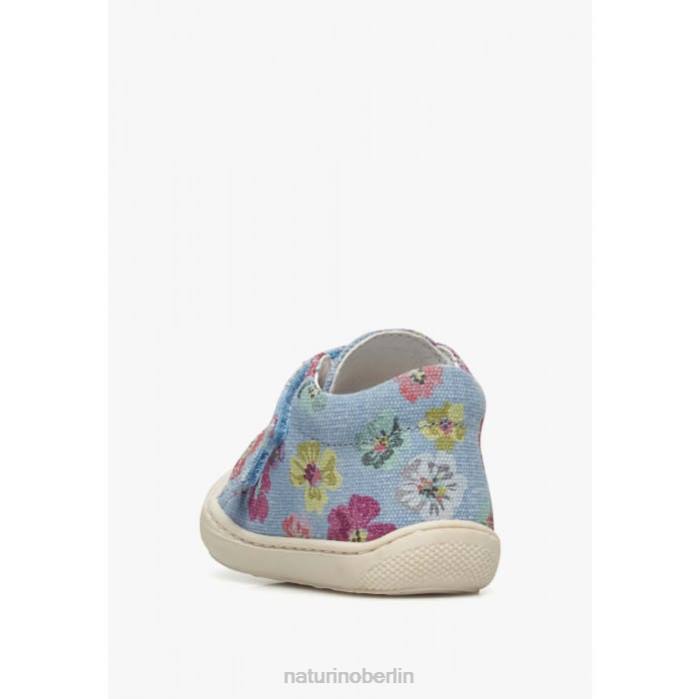 de Naturino Kinder Kokon vl Erste-Schritte-Schuhe aus Stoff mit Blumendruck hellblau 822X67