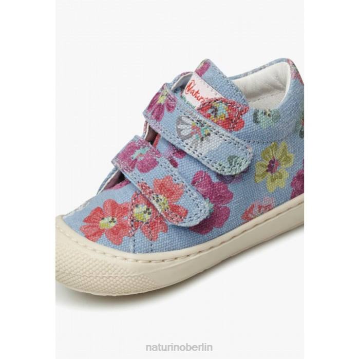 de Naturino Kinder Kokon vl Erste-Schritte-Schuhe aus Stoff mit Blumendruck hellblau 822X67