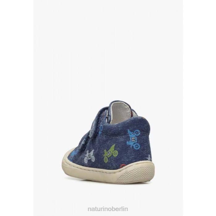 de Naturino Kinder Kokon vl Erste-Schritte-Schuhe aus Stoff mit Moto-Print Blau 822X94