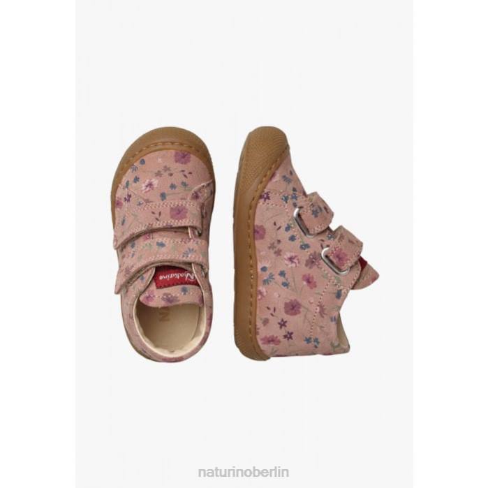 de Naturino Kinder Kokon vl Erste-Schritte-Schuhe aus Wildleder mit Blumendruck altrosa 822X52