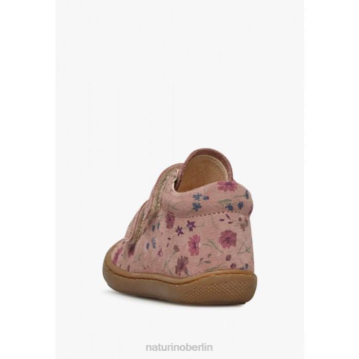 de Naturino Kinder Kokon vl Erste-Schritte-Schuhe aus Wildleder mit Blumendruck altrosa 822X52