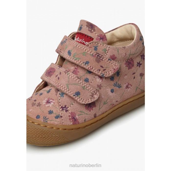 de Naturino Kinder Kokon vl Erste-Schritte-Schuhe aus Wildleder mit Blumendruck altrosa 822X52