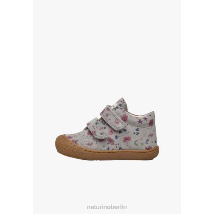 de Naturino Kinder Kokon vl Erste-Schritte-Schuhe aus Wildleder mit Blumenmuster grau 822X189