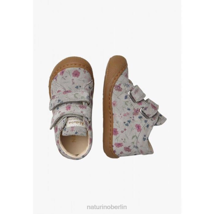 de Naturino Kinder Kokon vl Erste-Schritte-Schuhe aus Wildleder mit Blumenmuster grau 822X189