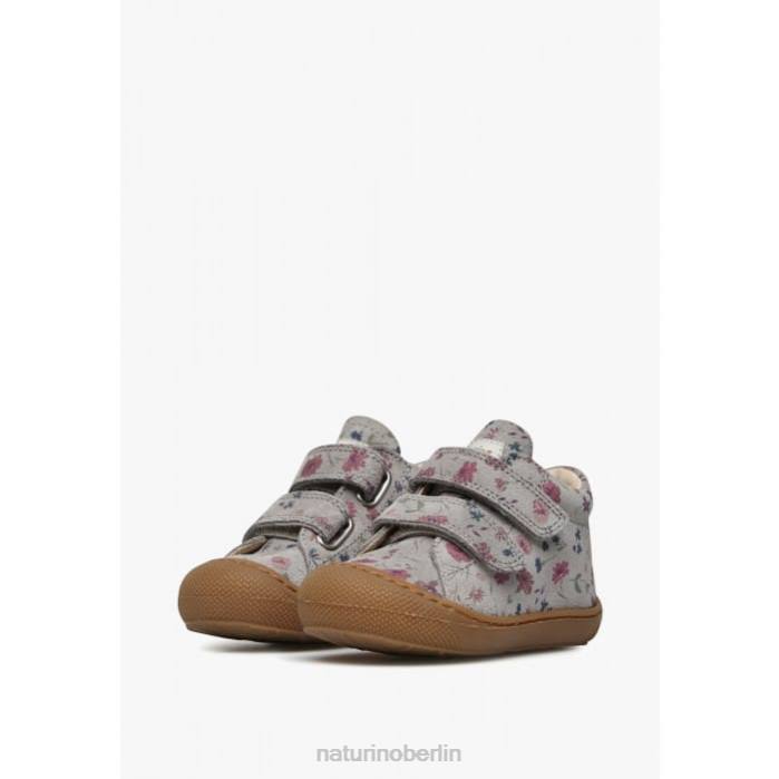 de Naturino Kinder Kokon vl Erste-Schritte-Schuhe aus Wildleder mit Blumenmuster grau 822X189