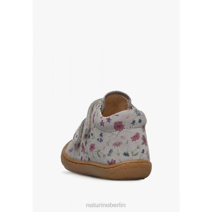 de Naturino Kinder Kokon vl Erste-Schritte-Schuhe aus Wildleder mit Blumenmuster grau 822X189