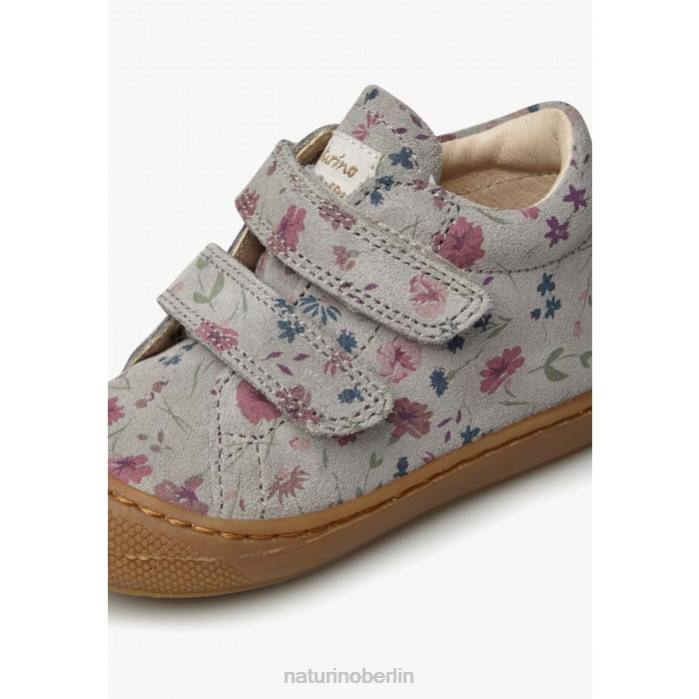 de Naturino Kinder Kokon vl Erste-Schritte-Schuhe aus Wildleder mit Blumenmuster grau 822X189