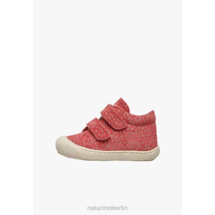 de Naturino Kinder Kokon vl Erste-Schritte-Schuhe aus Wildleder mit Pony-Print Rot 822X64