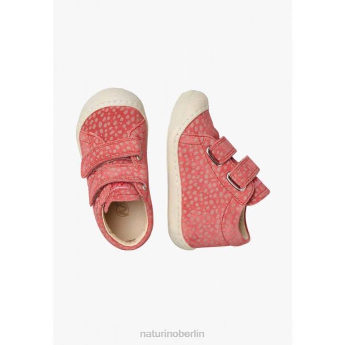 de Naturino Kinder Kokon vl Erste-Schritte-Schuhe aus Wildleder mit Pony-Print Rot 822X64