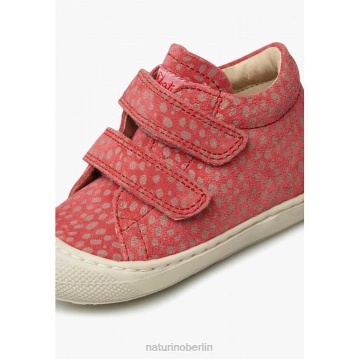 de Naturino Kinder Kokon vl Erste-Schritte-Schuhe aus Wildleder mit Pony-Print Rot 822X64