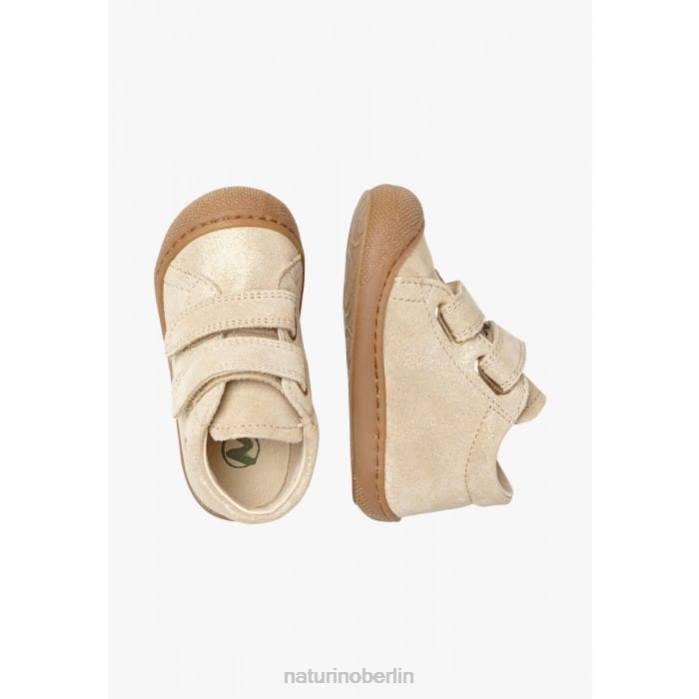de Naturino Kinder Kokon vl Glitzernde Wildlederschuhe für den ersten Schritt Platin 822X207