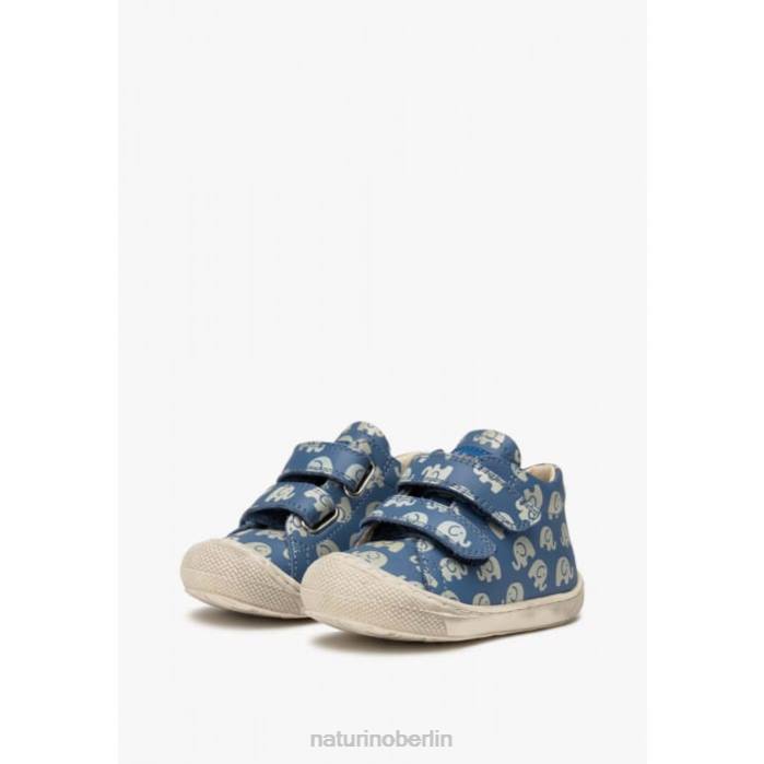 de Naturino Kinder Kokon vl Lauflernschuhe aus Leder mit Elefantenprint hellblau 822X145