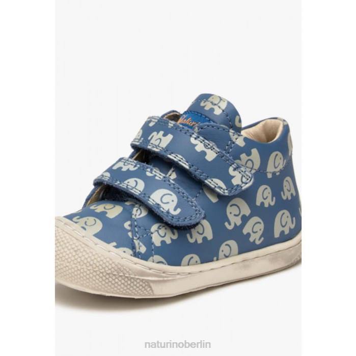 de Naturino Kinder Kokon vl Lauflernschuhe aus Leder mit Elefantenprint hellblau 822X145