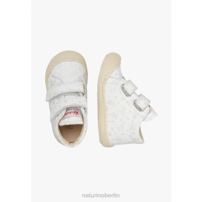 de Naturino Kinder Kokon vl Lauflernschuhe aus Stoff mit Rosendruck Weiss 822X164