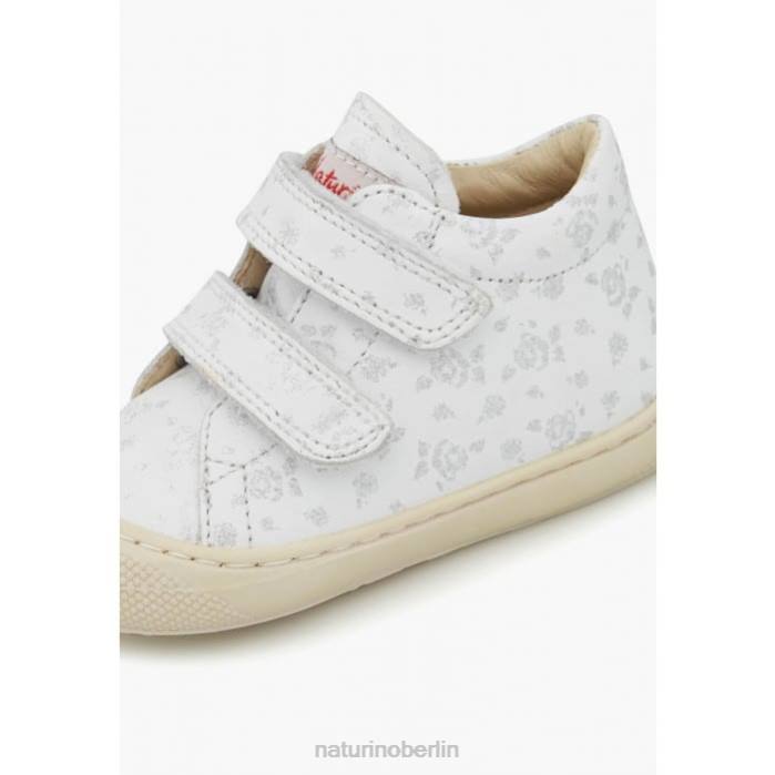de Naturino Kinder Kokon vl Lauflernschuhe aus Stoff mit Rosendruck Weiss 822X164