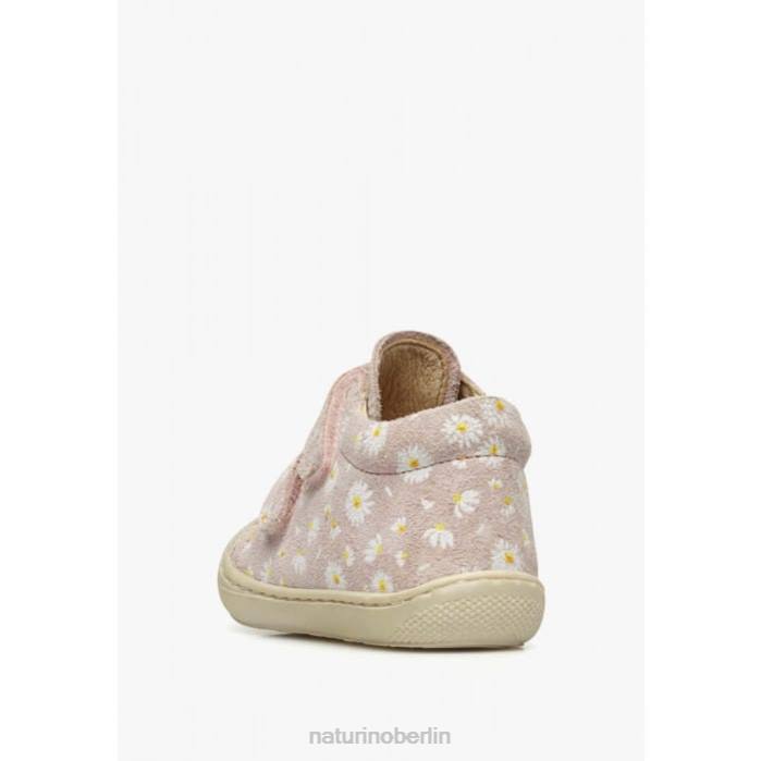 de Naturino Kinder Kokon vl Wildleder-Laufschuhe mit Gänseblümchen-Print Rosa 822X102