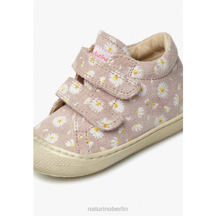 de Naturino Kinder Kokon vl Wildleder-Laufschuhe mit Gänseblümchen-Print Rosa 822X102