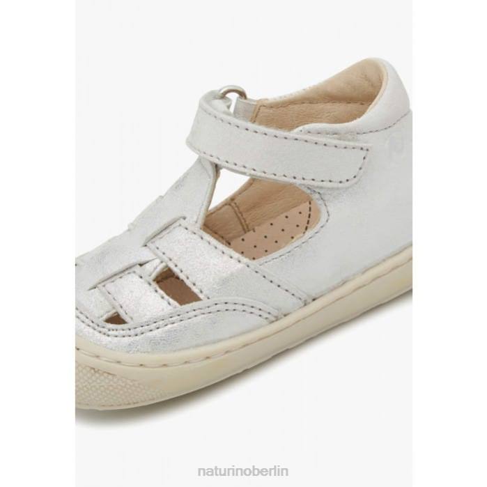 de Naturino Kinder Bündel Wildleder-Sandalen für den ersten Schritt Silber 822X575