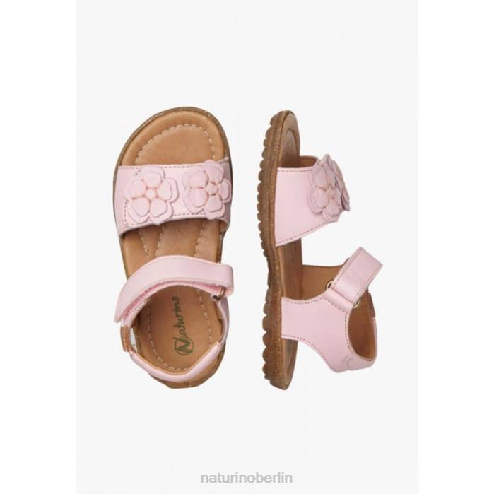 de Naturino Kinder Begonie Sandalen aus Nappaleder mit applizierten Blumen Rosa 822X229