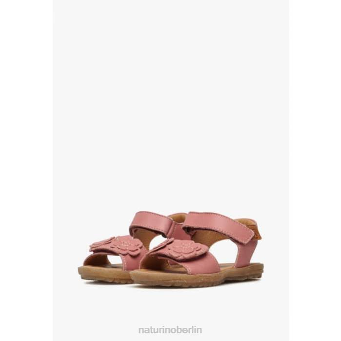 de Naturino Kinder Begonie Sandalen aus Nappaleder mit applizierten Blumen leuchtend rosa 822X231