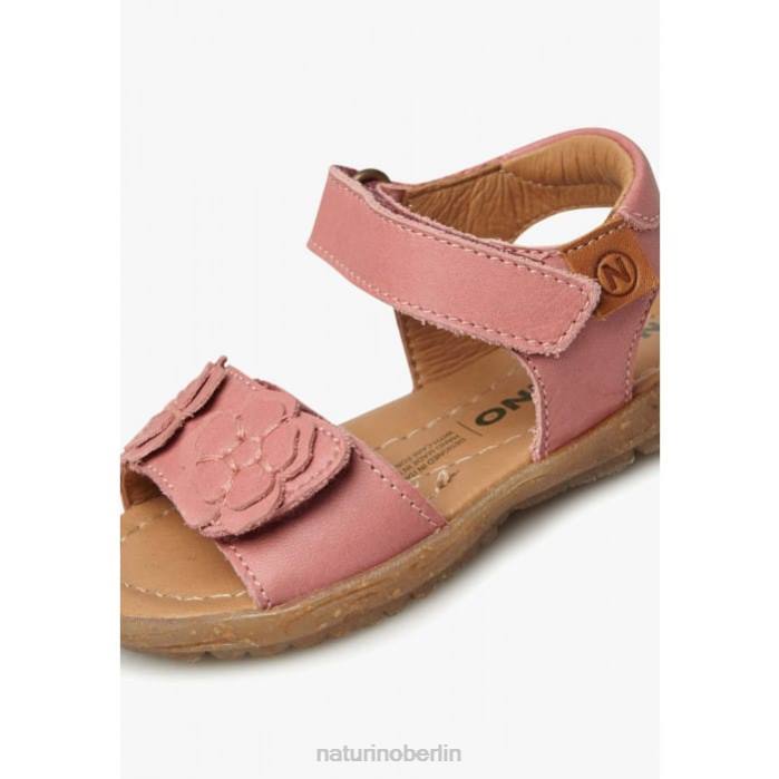 de Naturino Kinder Begonie Sandalen aus Nappaleder mit applizierten Blumen leuchtend rosa 822X231