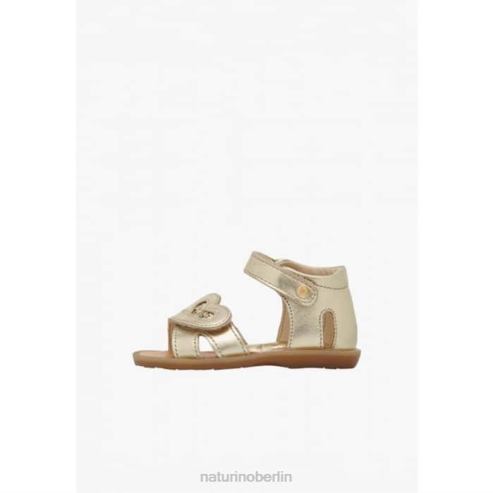 de Naturino Kinder Crisytel Sandalen aus Metallic-Leder Platin 822X297