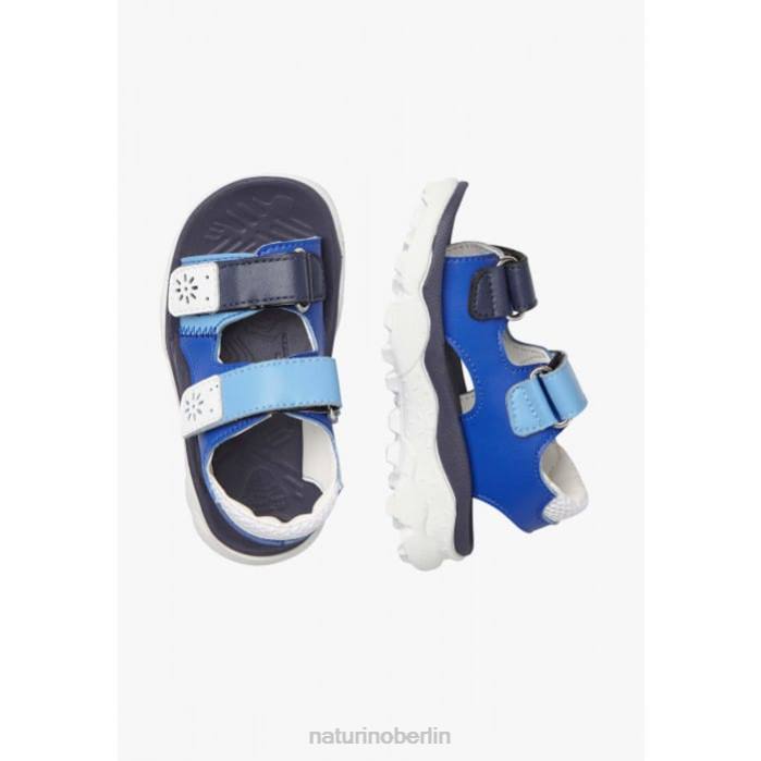 de Naturino Kinder Gaho Junior Aktive Sandalen aus Kunstleder marine-weiß 822X28